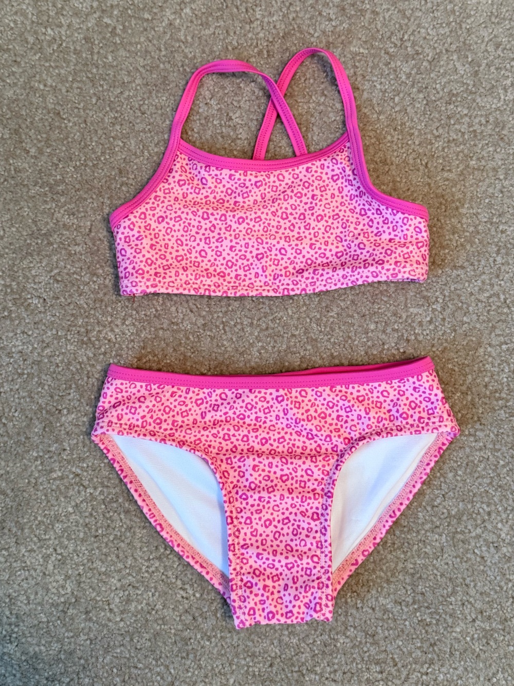 NWOT Toddler Girl’s Cat & Jack Two Piece Suit Pink leopard print